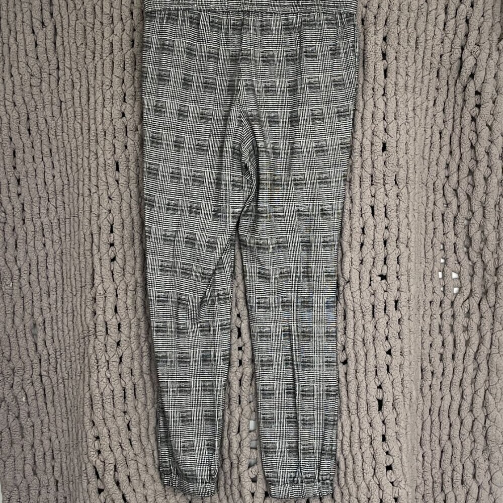 Jogger Style Dress Pants (2 pairs) Black/White Checked & Brown/Beige Tartan (M) - Picture 10 of 15